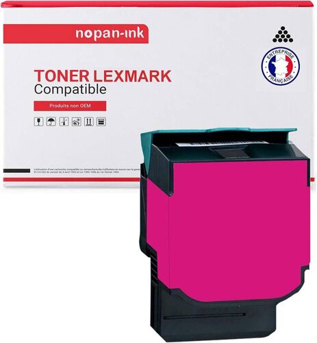 1 Toner pour LEXMARK C5401MG Magenta 2000 Pages avec Lexmark C540N C543DN C544DN C544DTN C544DW C544N C544 Series C546DTN Optra C540N Optra C543DN Optra C544DN Optra C544DTN Optra C544DW Optra C544N O
