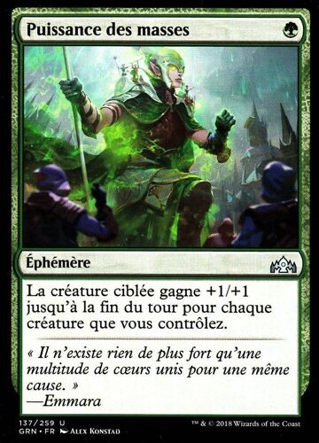 Puissance Des Masses - Mtg - Les Guildes De Ravnica - U - 137/259