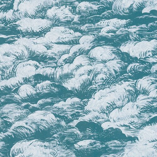 Papier peint nature Profhome 377053-GU papier peint intissé lisse avec un dessin nature mat bleu blanc 5,33 m2