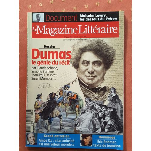 Magazine Littéraire Fevrier 2010. Alexandre Dumas.
