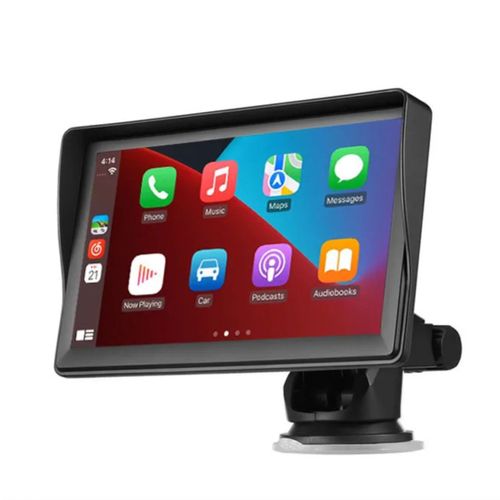 Autoradio Portable 7'' Universel avec Écran Tactile HD, CarPlay & Android Auto Sans Fil, Bluetooth 5.0, WiFi, Transmetteur FM, USB & AUX – Compatible Tous Véhicules