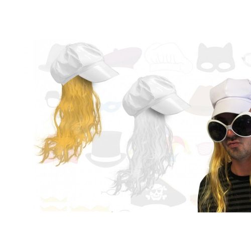 Chapeau Humoristique - Casquette Cheveux Long Blond
