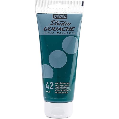 Pébéo Tube De Peinture Studio Gouache Qualité Fine 100ml Vert Émeraude