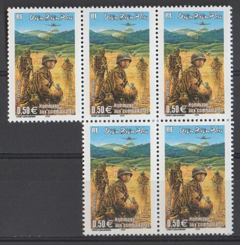 Bloc 5 Timbres France 2004 Yvert Et Tellier N°3667 Dien Bien Phu Hommage Aux Combattants Neuf** Gomme Intacte