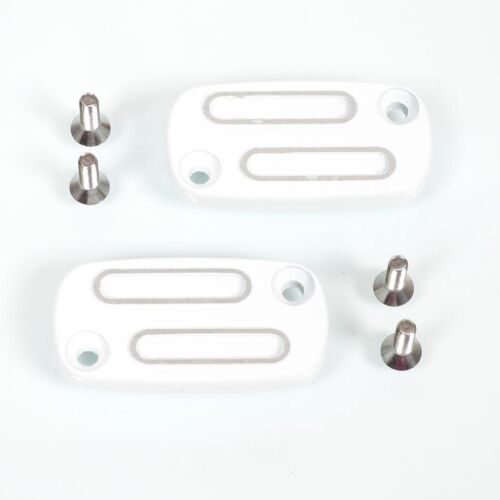 Paire Couvercle De Maître Cylindre Alu Blanc Tnt Scooter Peugeot 50 Buxy Neuf