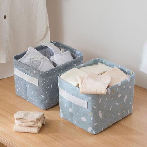 Panier De Rangement Domestique Débris Sous-Vêtements Jouet Boîte De Rangement Maison Coton Et Lin Panier De Rangement Cosmétique Livre Boîte De Rangement
