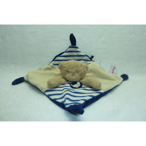 Doudou ours plat comme neuf pommette