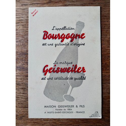 Buvard Bourgogne Geisweiler