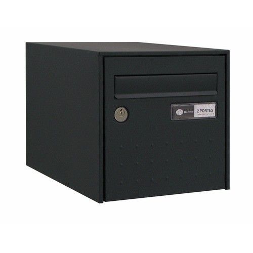 Boîte aux lettres - simple face - volet anti-bruit - Pierre - Steel Box DECAYEUX