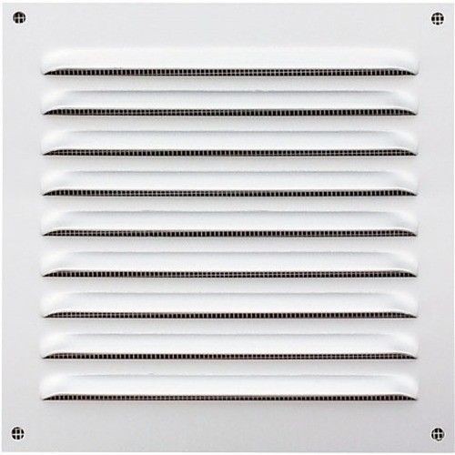 Grille de ventilation blanche avec moustiquaire - 150 x 150 mm NICOLL