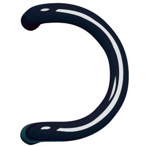 Poignée courbe déportée de porte battante - nylon noir -STG 84 NORMBAU