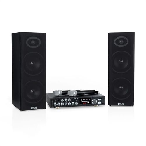 auna Karaoke Star 4 Set karaoké Bluetooth USB 2x 80W + 2 micros sans fil