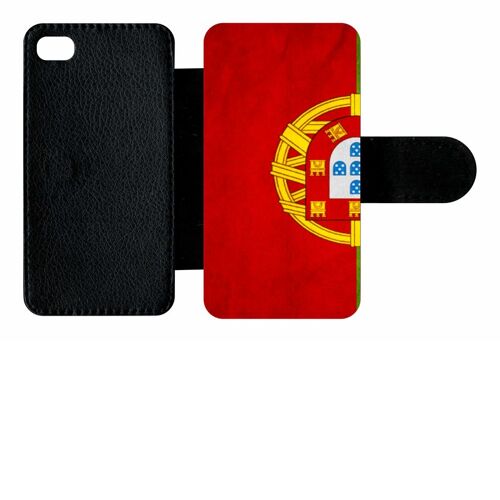 Etui A Rabat - Portugal - Compatible Avec Apple Iphone 4s - Plastique - Bord Noir