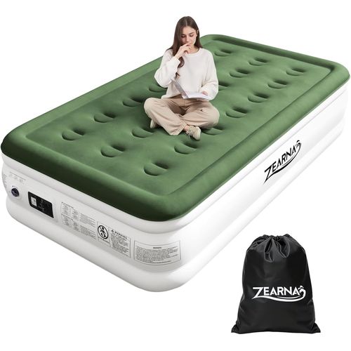 Matelas Gonflable Pour 1 Personne - Auto-Gonflant En 3 Minutes - Avec Pompe Électrique Intégrée - Lit Simple Gonflable Pour Le Camping Et La Maison - 190 X 100 X 46 Cm (1 Personne (46Cm))