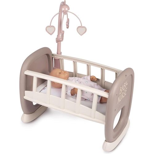 - Baby Nurse - Berceau À Barreaux - Pour Poupons Et Poupées Jusqu'À 42 Cms - Lit Avec Système De Bascule + 1 Mobile - A Partir De 18 Mois - Fabrication Française