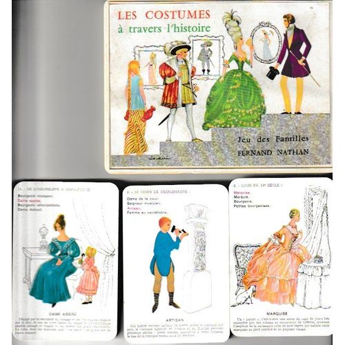 Les Costumes À Travers L'Histoire , Jeu Des Familles Anciens , Fernand Nathan