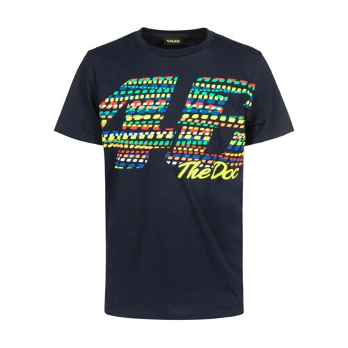 T-Shirt Vr46 Classic The Doc Moto Gp Officiel Bleu Adulte