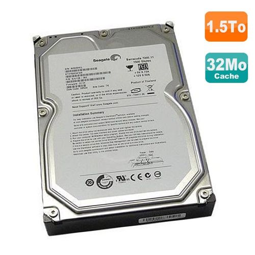 Disque Dur 1.5To SATA 3.5 Seagate Barracuda ST31500341AS 9JU138-336 9JU136-034