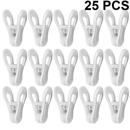 25 Pièces Pinces À Linge En Plastique Pinces À Serviettes Multi-Usages Pinces À Linge Coupe-Vent Pince À Linge Vêtements Séchage Cintre Pour Corde À Linge