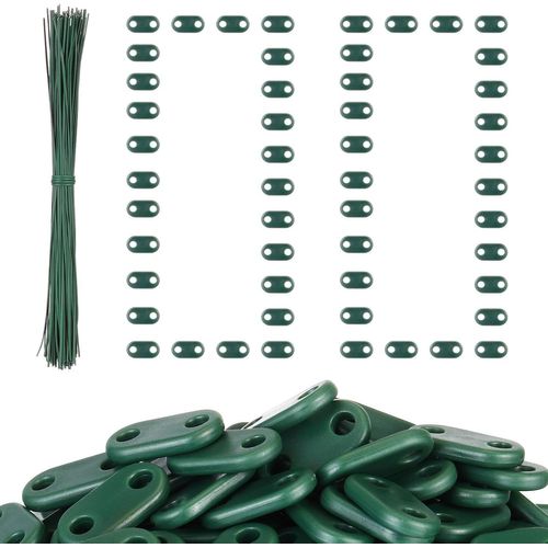 Kit De Fixation De Clôture Brise-Vue De Confidentialité En Pvc Résistants À Intempéries, 100 Clips De Montage Avec De Câble