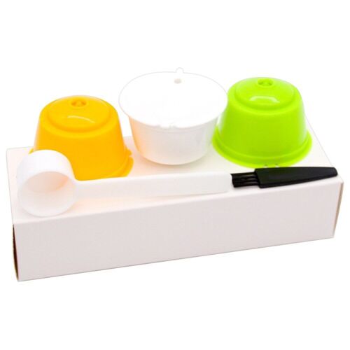 Capsules De Café Réutilisables Pour Dolce Gusto, Dosettes Filtrantes, Rechargeables, Cuillère, Brosse, Paniers Filtrants, Dosette, Goût Doux, 3 Pièces