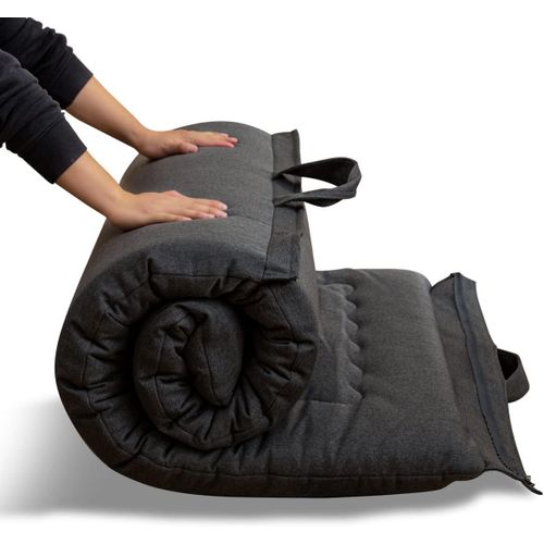 Max Matelas Futon Portable Pliable En Tissu Hypoallergénique Et Mousse Avec Poignée Et Fermeture Éclair Pour Extérieur