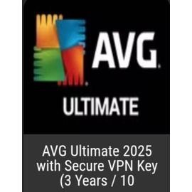 Avg Ultimate 2024 Avec Clé Vpn (1 Année Sur 10 Appareils)