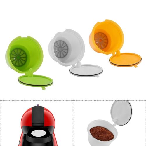 Capsules De Café Réutilisables ?cologiques Ensemble De 3 Pièces Panier Filtrant En Plastique Pp De Qualité Alimentaire Capsules Douces Au goût Sucr?