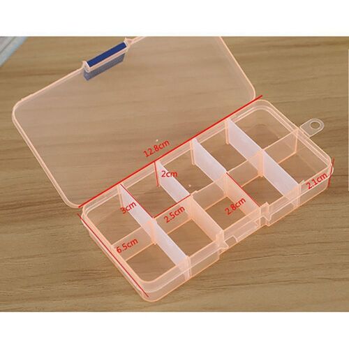 Boîte De Rangement À 10 Grilles Réglables Conteneur De Rangement Ajustable Pour Bijoux Pilules Perles Produits De Manucure # T2