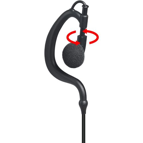 2.5 mm Connecteur Oreillette Mono PTT pour Talkie-Walkie,Casque en Forme de G,Compatible avec Motorola Talkabout TLKR T62,T82,T82 Extreme,T92 H2O Radios Bidirectionnelles (Lot de 2).[W188]