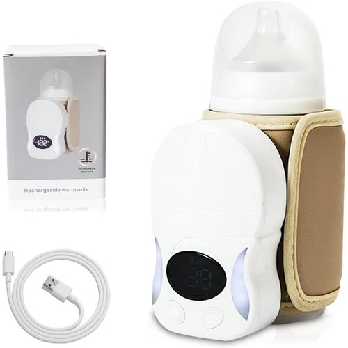 Chauffe-Biberon Portable Pour Bébé-10 000 Mah-Sans Fil-Avec 6 Températures Réglables-Usb-Pour La Maison,Les Voyages