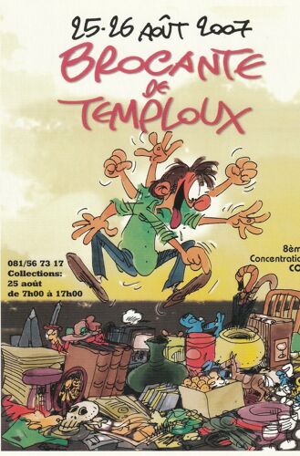 Carte Postale Jannin Frédéric Brocante Bd Temploux 2007 (Germain Et Nous