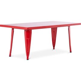 Table Pour Enfant Bistrot Metalix ? 120 Cm - Métal Rouge