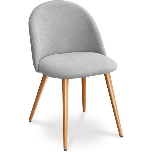 Chaise De Salle À Manger Bennett Design Scandinave Premium Gris Clair
