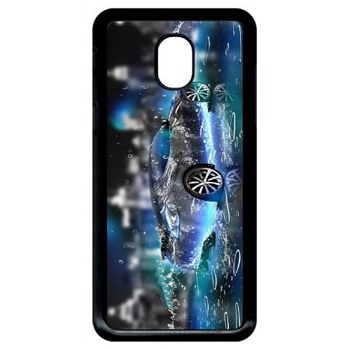 Coque Pour Smartphone - Voiture Prototype 3d Tuning Eau - Compatible Avec Samsung Galaxy J3 (2018) - Plastique - Bord Noir
