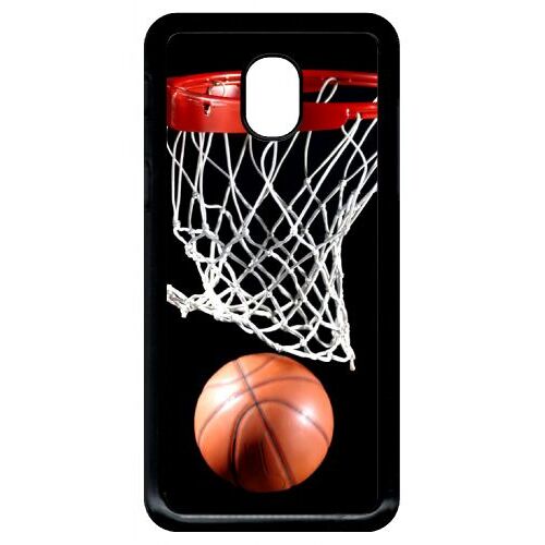 Coque Pour Smartphone - Basket Ball - Compatible Avec Samsung Galaxy J3 (2018) - Plastique - Bord Noir