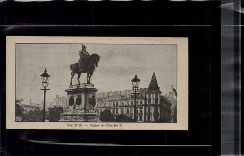 7 X 14 Cm Carte Postale En L Etat Sur Les Photos Malmoe Statue De Charles X