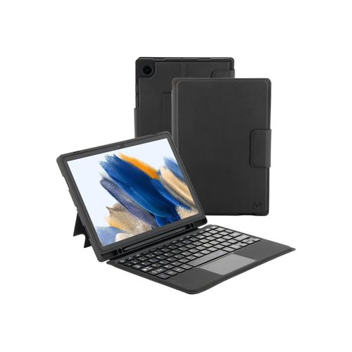Mobilis C2 - Clavier et étui (étui de protection) - détachable - avec pavé tactile - sans fil - Bluetooth - AZERTY - Français noir étui