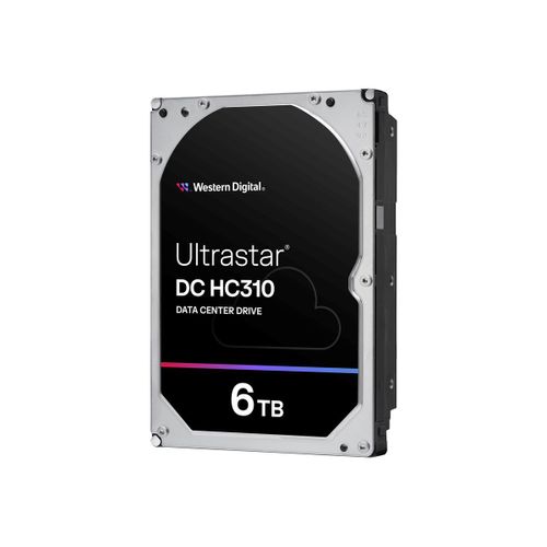 WD Ultrastar DC HC310 HUS726T6TALE6L4 - Disque dur - 6 To - interne - 3.5" - SATA 6Gb/s - 7200 tours/min - mémoire tampon : 256 Mo
