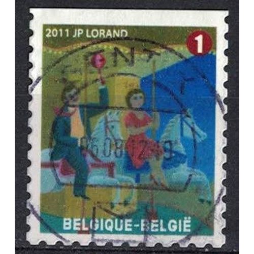 Belgique 2011 Oblitéré Used Foire Foraine Carrousel Avec Des Chevaux
