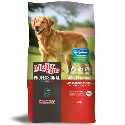 1 XM.DOG KG.4 MENU ADULTE BOEUF/VEAU