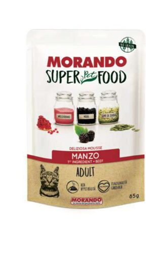 24 X MORANDO SUPERFOOD MOUSSE DE BOEUF ADULTE 85