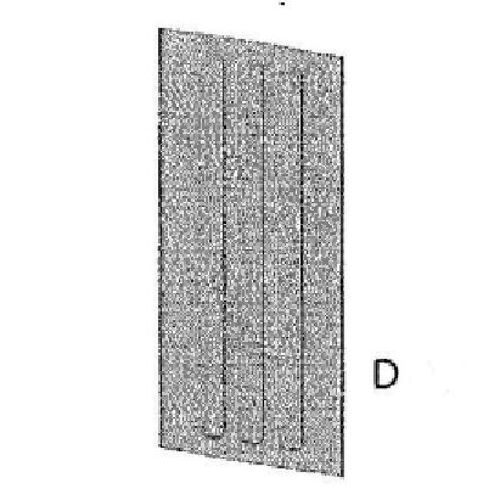 1 X ZZ-CÔTe DROIT 2 x POUBELLE 2 PORTES CM. 68X37X90H