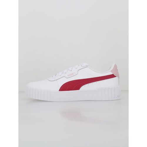 Chaussures Basses Cuir Ou Simili Puma Carina 3 0 Jr Blanc