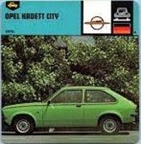 Fiche Edito-Service Opel Kadett City