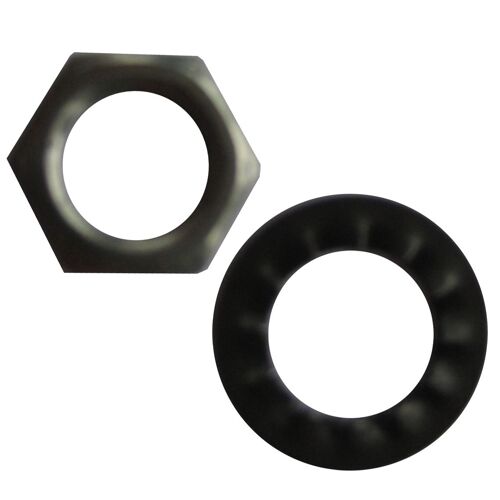 1 XJEU 4 RONDELLES MOLeTeES + 4 eCROUS POUR TUBE FILETe