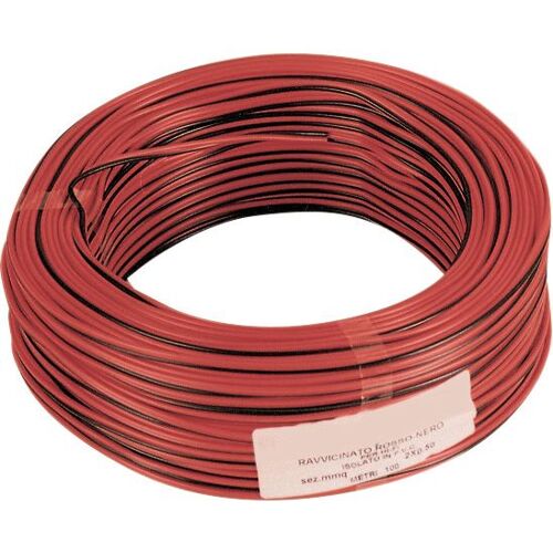 100 XCÂBLE eLECTRIQUE HI-FI ROUGE-NOIR 2X1