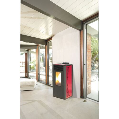 1 XPOÊLE A GRANULeS 14 KW KING 14 IDRO BORDEAUX