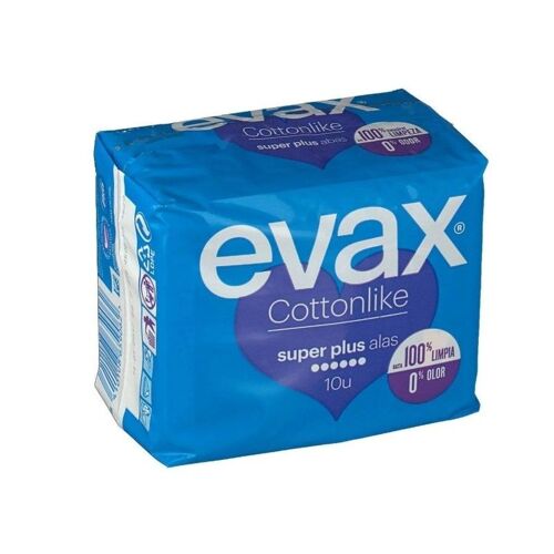 Evax Cottonlike Compresas Con Alas Super Plus 10 Unidades 