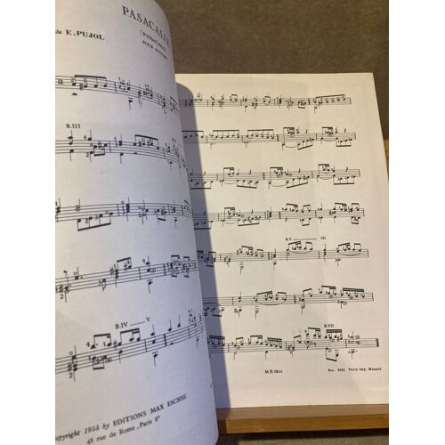 Gaspar Sanz Passacalle Partition Guitare Pujol Éditions Eschig 1034